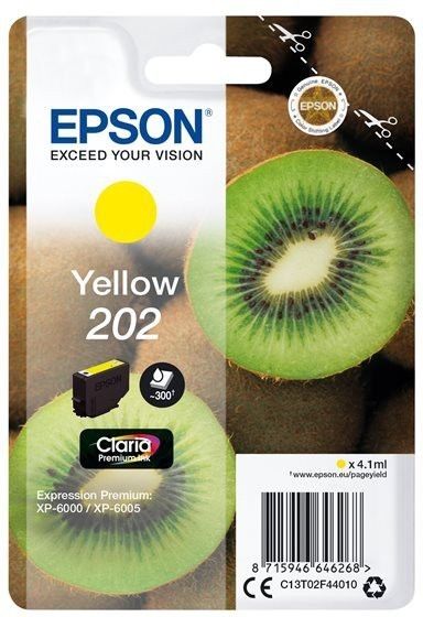 Epson 202 Kiwi Cartouche D'encre Originale Claria Premium C13t02f44010 - Jaune