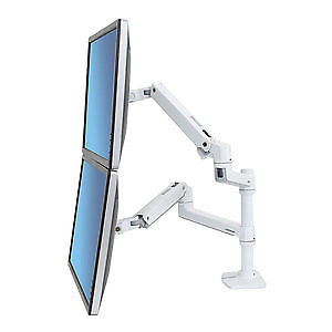 Support Tv Ergotron Series 45 24 Pouces Capacite 18 Kg Reglage Hauteur Blanc
