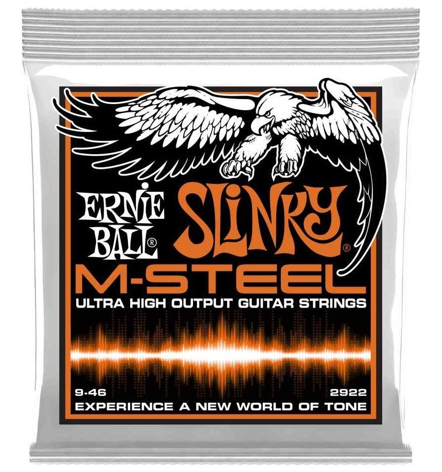 Ernie Ball 2922 Cordes guitare electriques M-Steel hybrid slinky 9-46