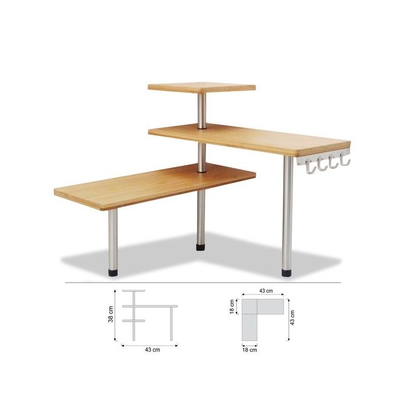 Etagere d'angle Vahina Naturel