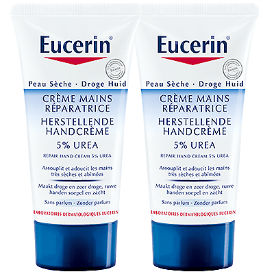 Eucerin Creme Mains Reparatrice 5% D'uree Lot De 2 X 75ml