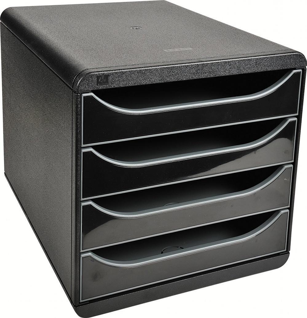 Module de classement Big Box 4 tiroirs coffre noir