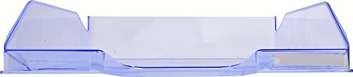 Exacompta Glossy 113210D Corbeille a courrier Bleu glace translucide glossy