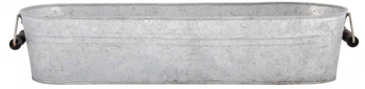 Esschert Design - Jardiniere ovale en zinc avec 2 anses Oz