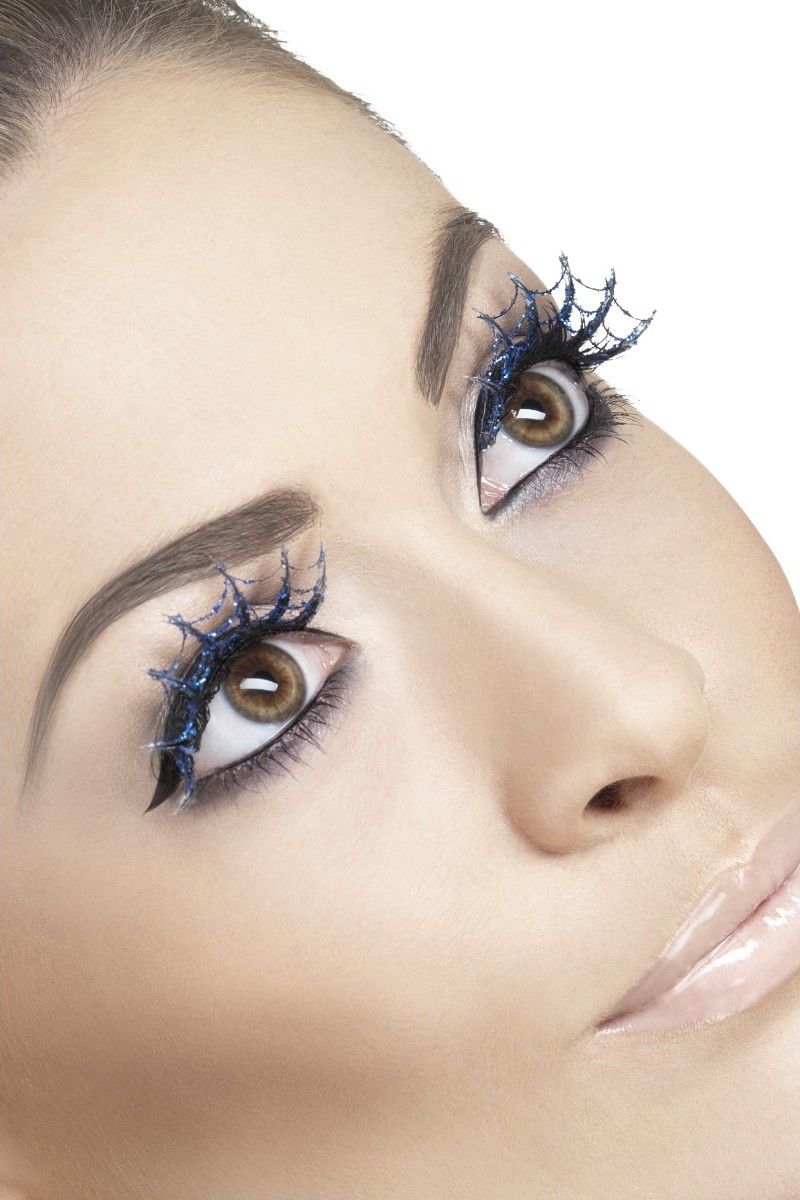 Eyelashes Spiderwebs With Glitter
