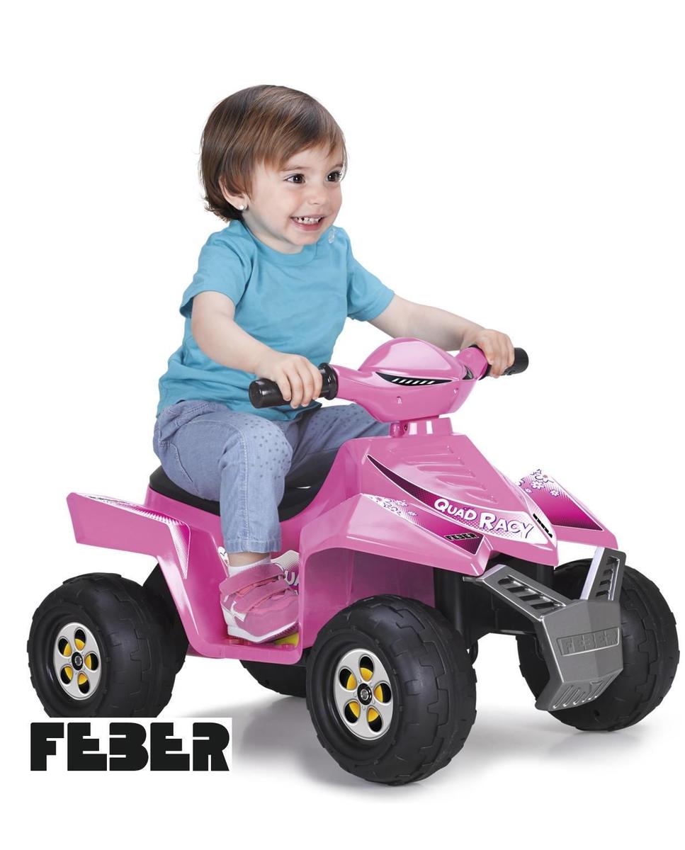 Feber - Quad Racy Pink - Vehicule Electrique Pour Enfant 6 Volts