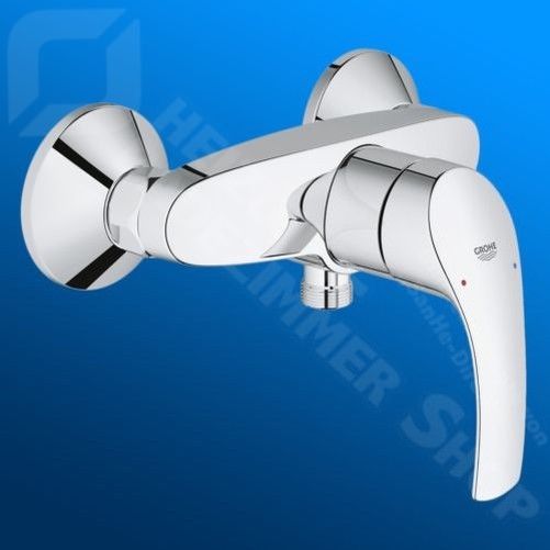 Grohe Eurosmart Nouveau Mitigeur Douche 33555002 Chrome, Montage Mural Apparent, Clapet Anti-retour