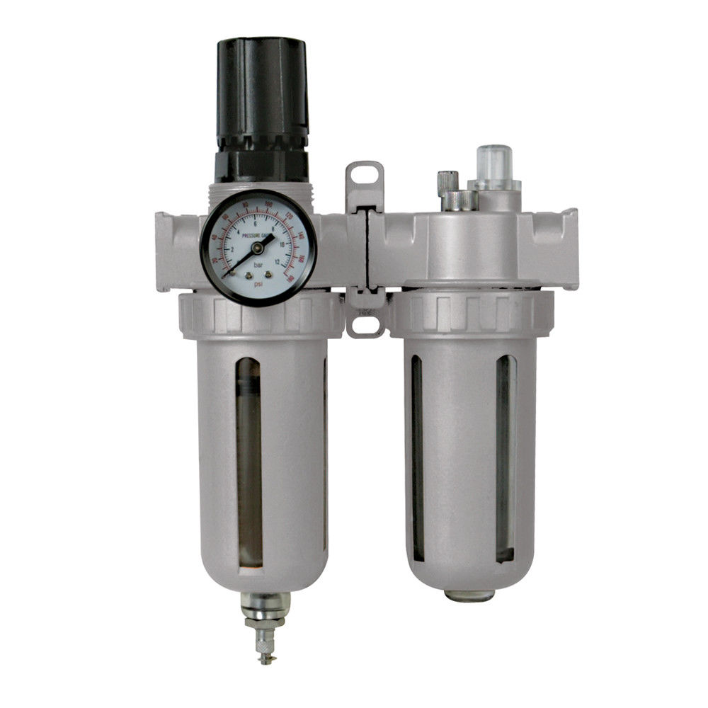 Filtre regulateur lubrificateur SILVERLINE pour air comprime - 150 ml