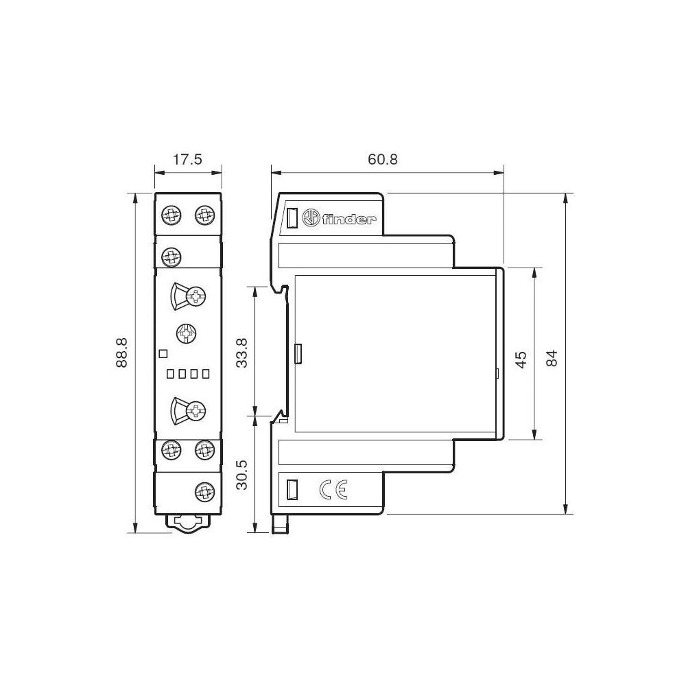 Finder Serie 80 Relais Temporise Modul 