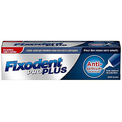 Fixodent Pro Plus Creme Adhesive Premium Anti Particules Pour Protheses Dentaires 40g