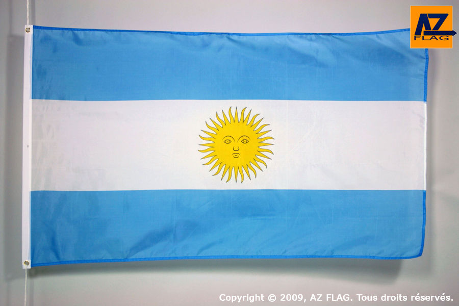 ARGENTINA FLAG 3' x 5' - ARGENTINE FLAGS 90 x 150 cm - BANNER 3x5 ft Light polye