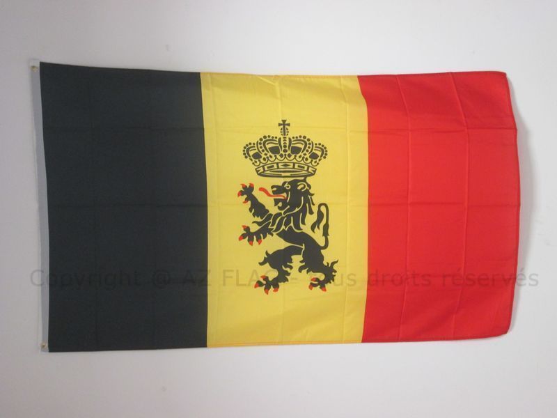 Az Flag Drapeau Belgique Avec Lion 150x9...