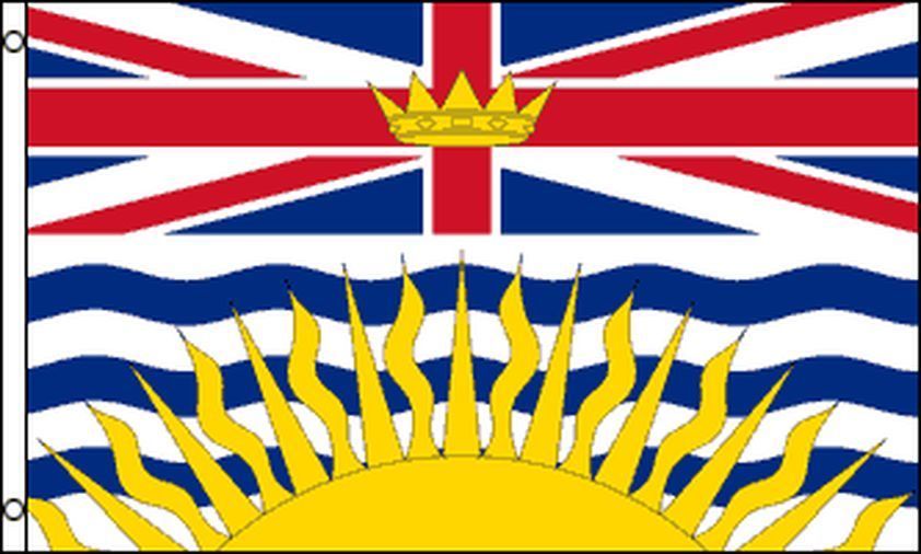 British Columbia Flag 3' X 5' - Canada - Canadian Region Of British Columbia Fla