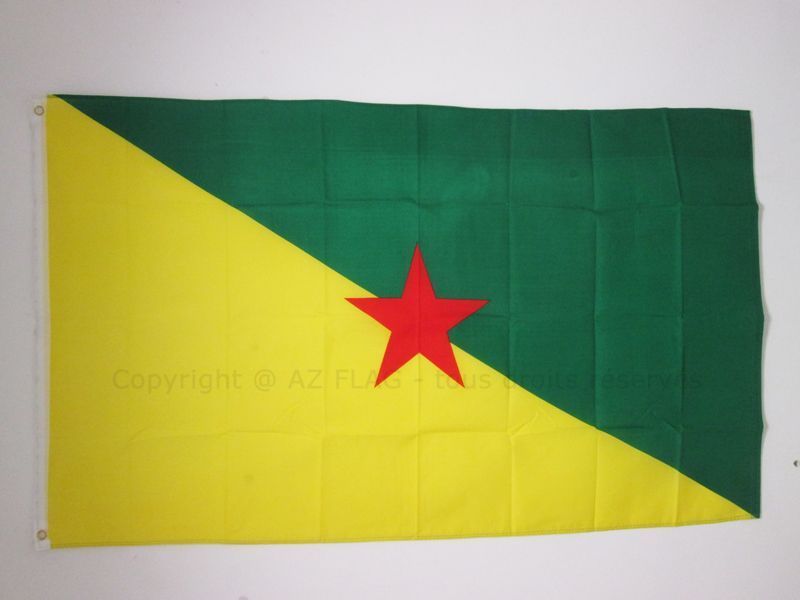 French Guiana Flag 3' X 5' - French Region Of Guyane FranÇaise Flags 90 X 150 Cm