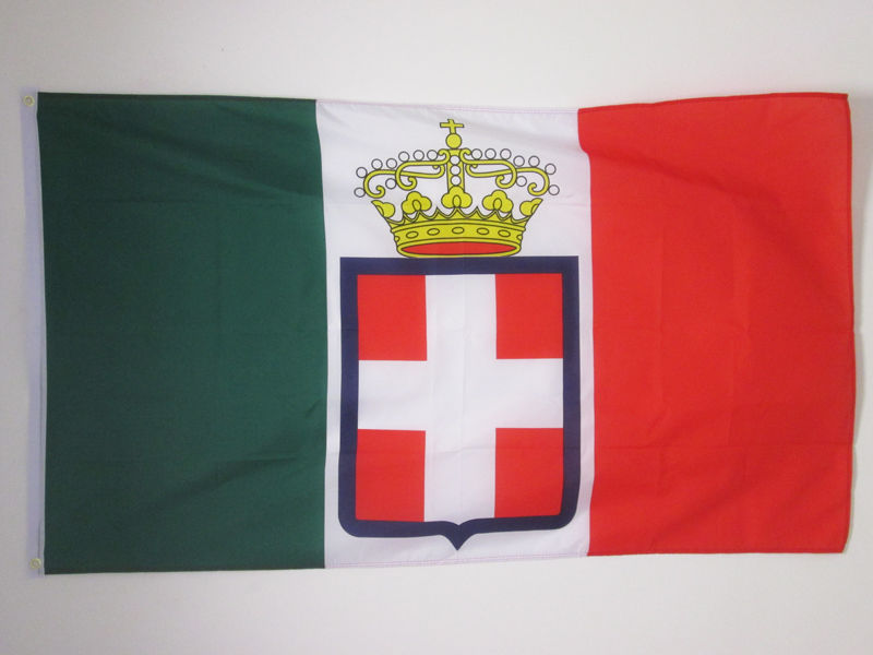 KINGDOM OF ITALY CROWN FLAG 3' x 5' - ITALIAN ROYAL FLAGS 90 x 150 cm - BANNER 3