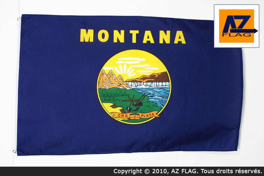 Az Flag - Drapeau Montana - 90x60 Cm - D...