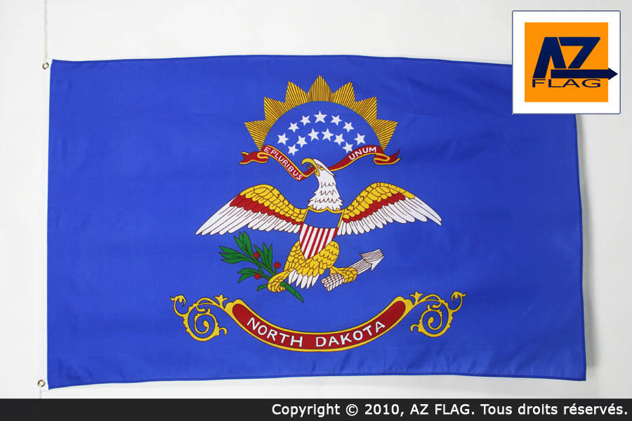 Az Flag - Drapeau Dakota Du Nord - 150x9...