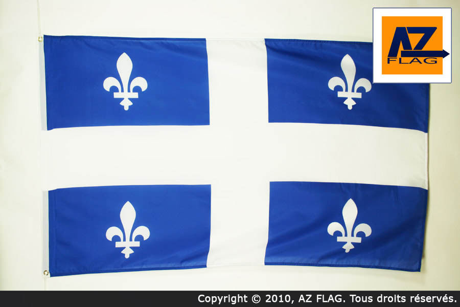 QUEBEC FLAG 3' x 5' - CANADA - CANADIAN REGION OF QUEBEC FLAGS 90 x 150 cm - BAN