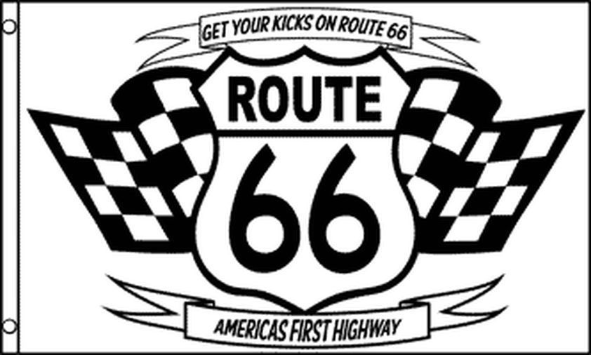 Usa Road 66 Flag 3' X 5' - American - Usa Flags 90 X 150 Cm - Banner 3x5 Ft High