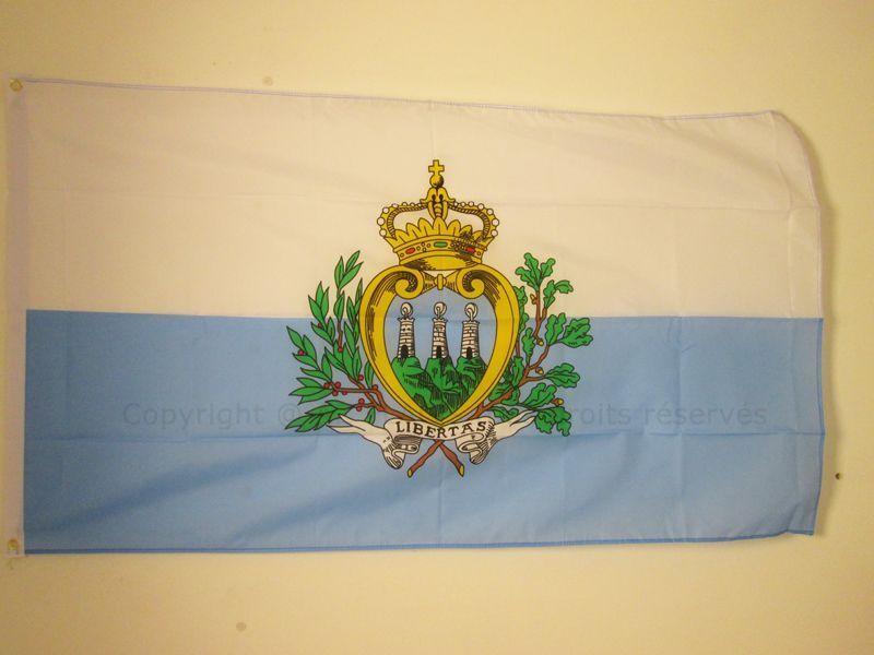 San Marino Flag 3' X 5' - Sammarinese Flags 90 X 150 Cm - Banner 3x5 Ft High Qua