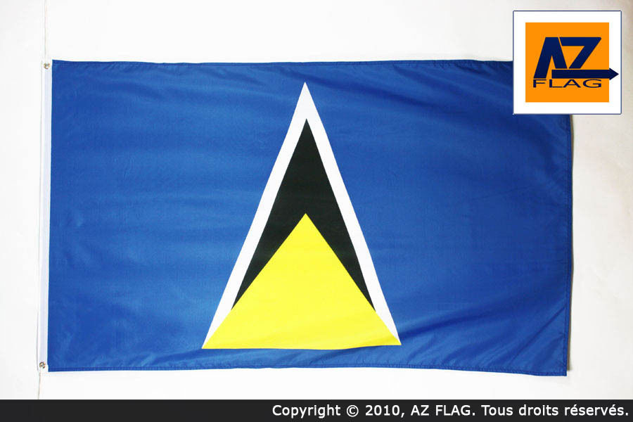 Az Flag - Drapeau Sainte Lucie - 90x60 C...
