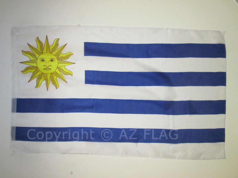 URUGUAY FLAG 3' x 5' for fans - URUGUAYAN FLAGS 90 x 150 cm - BANNER 3x5 ft with