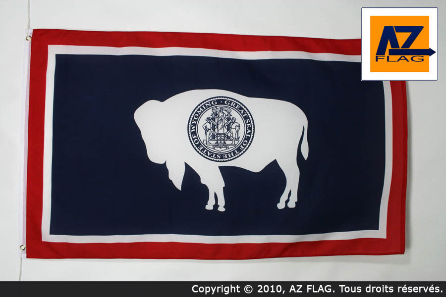 WYOMING FLAG 3' x 5' - US STATE OF WYOMING FLAGS 90 x 150 cm - BANNER 3x5 ft Hig