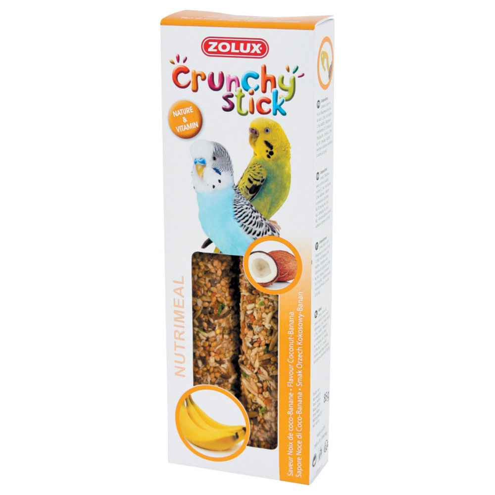 Fraindises Crunchy Stick Noix De Coco Et Banane Pour Perruches - Zolux - 85g
