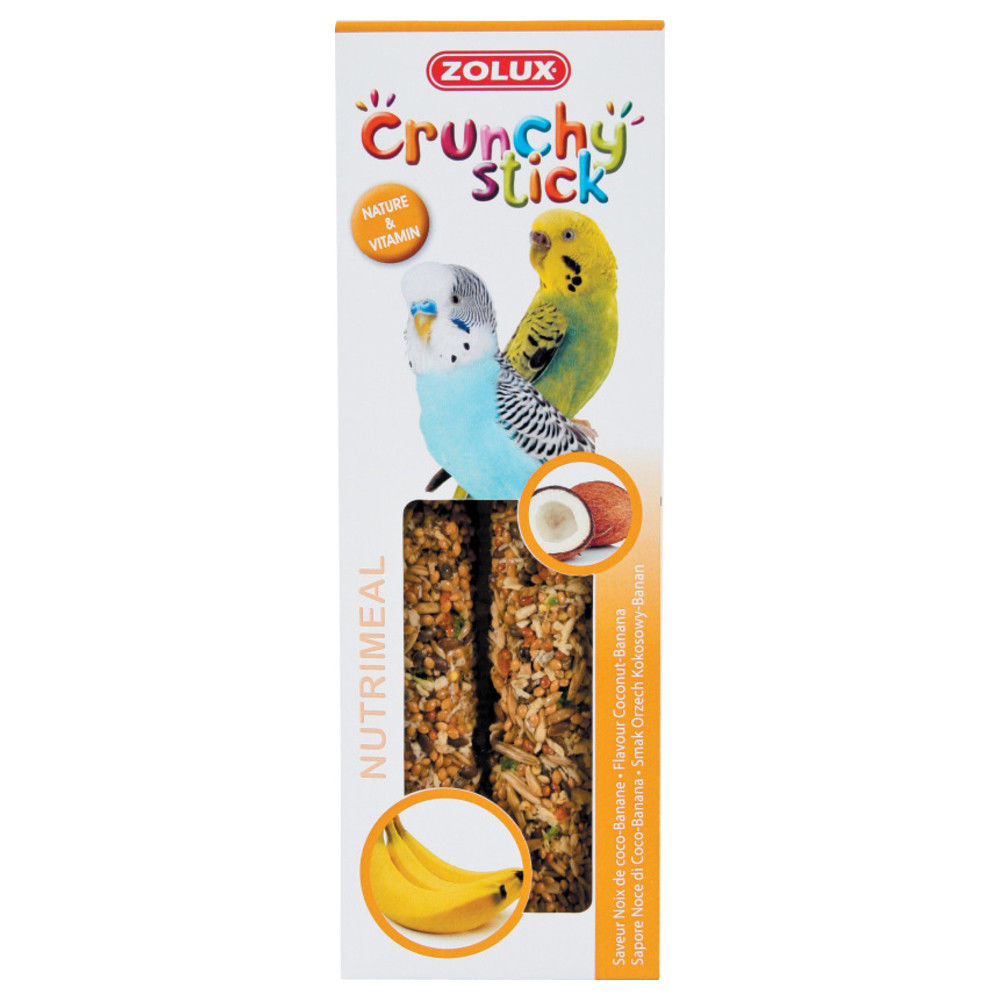Fraindises Crunchy Stick Noix De Coco Et Banane Pour Perruches - Zolux - 85g