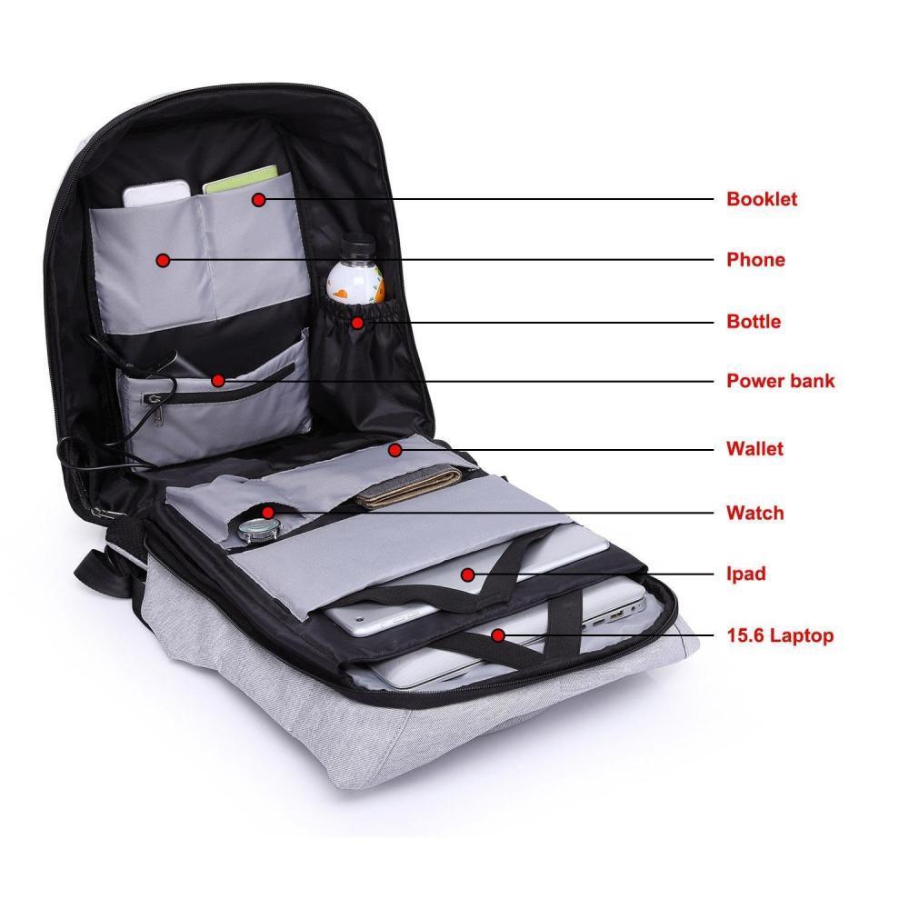 Fresion Sac À Dos Pour Ordinateur Portable Ou Tablette Pc 15.6 Sa(grey-2)