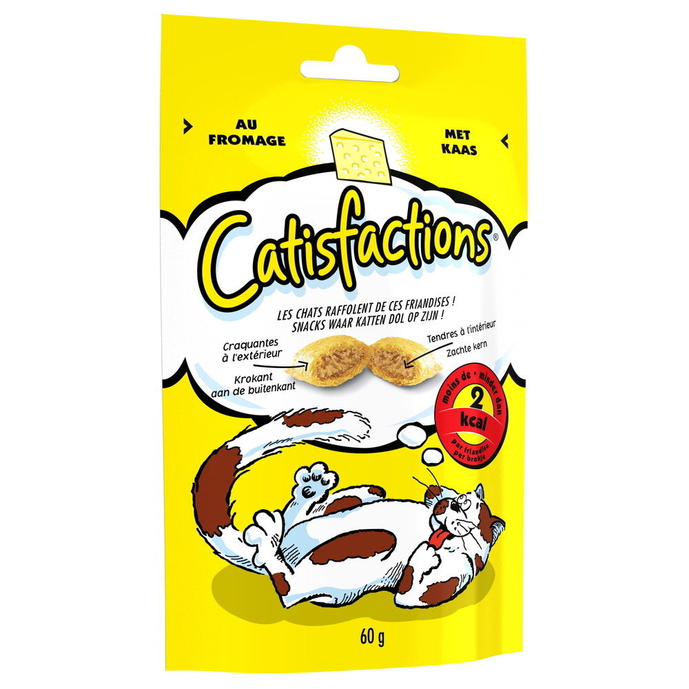 Catisfactions Friandises Au Fromage Pour Chat Et Chaton 60 G