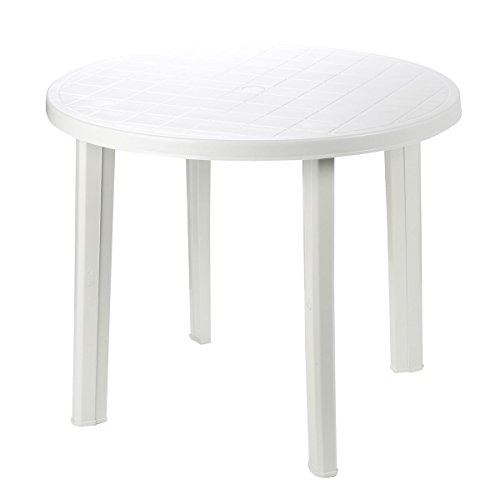 Table De Jardin Ronde - Ipae Progarden - Ø90 Cm - Blanc - Polypropylene