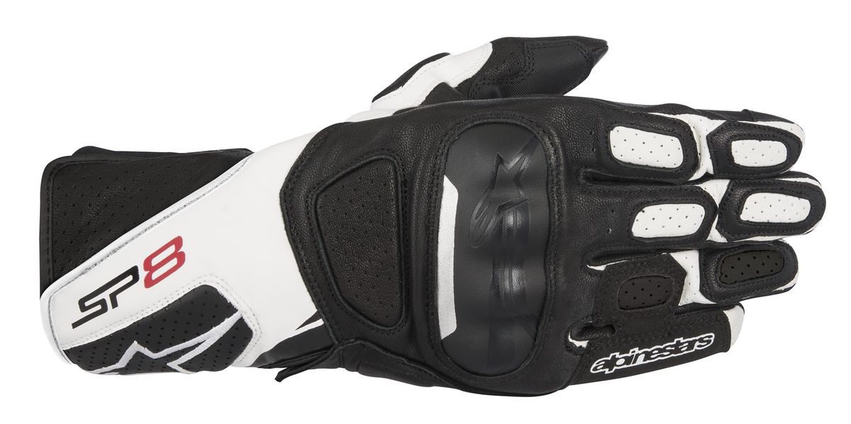 Gants Moto Alpinestars Sp-8v2 Blanc-noir