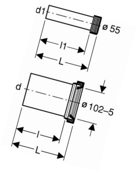 Geberit Mur Wc Set De Connexion 152441461 90mm Pour Mur Wc