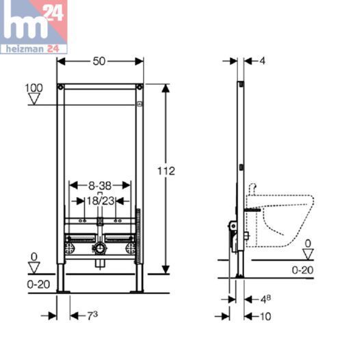 Geberit duofix Bati-support universel pour montage urinal  111510001