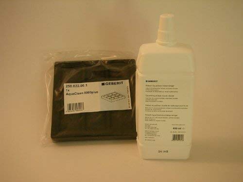 Geberit Aquaclean Set 240625001 Pour Systemes De Toilettes Complets Filtre A Charbon Actif Et Nettoyant Pour Buses