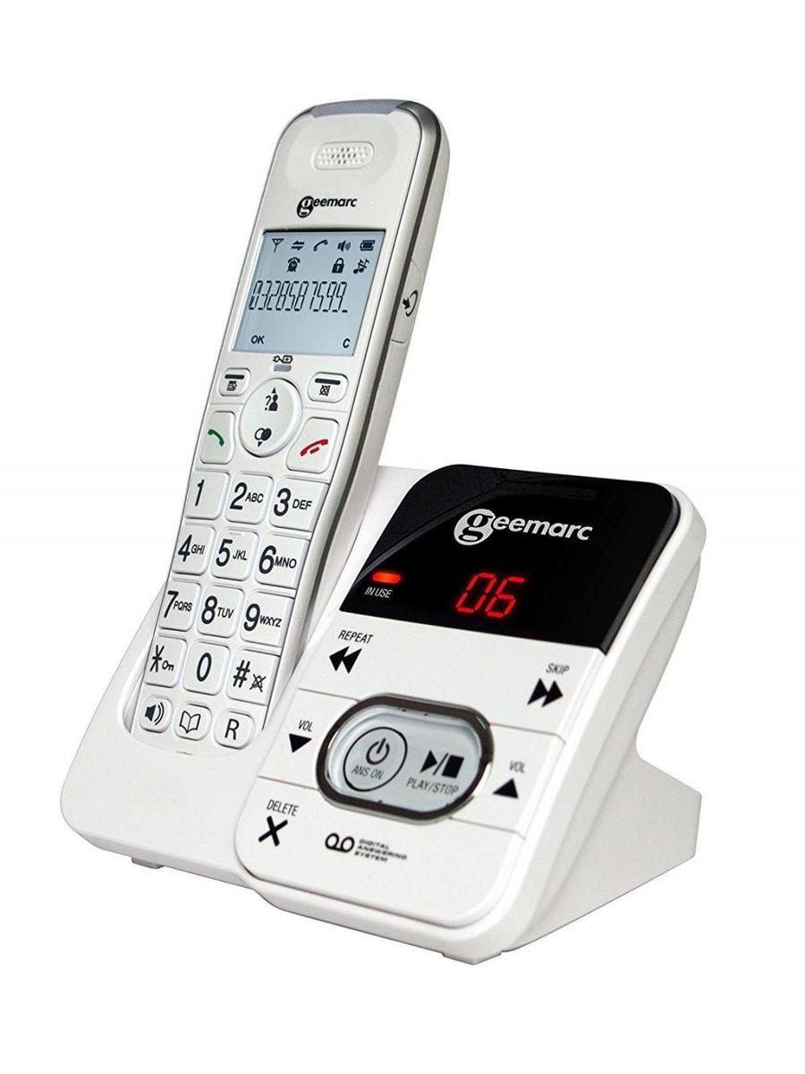 Telephone Sans Fil Amplifie Pour Senior Geemarc Amplidect 295 Avec Repondeur Integre