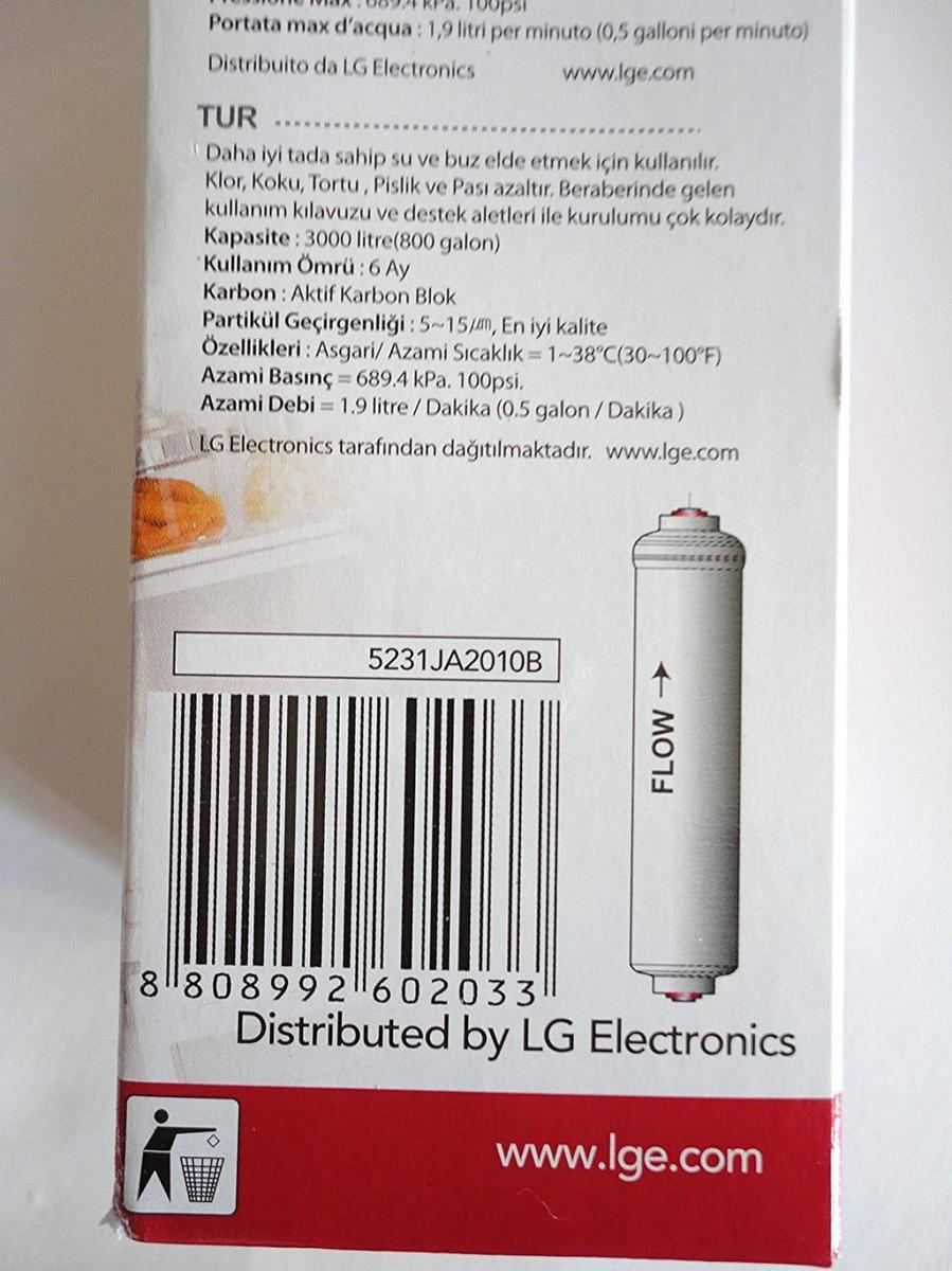 Filtre A Eau Lg Pour Refrigerateur Americain Lg