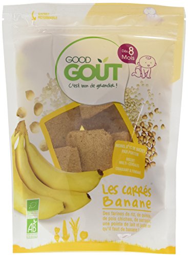 Good Gout Biscuits Carres Banane 8m Bio 50g