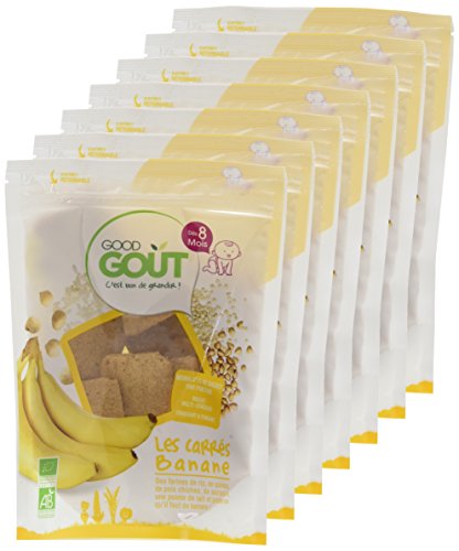 Good Gout Biscuits Carres Banane 8m Bio 50g