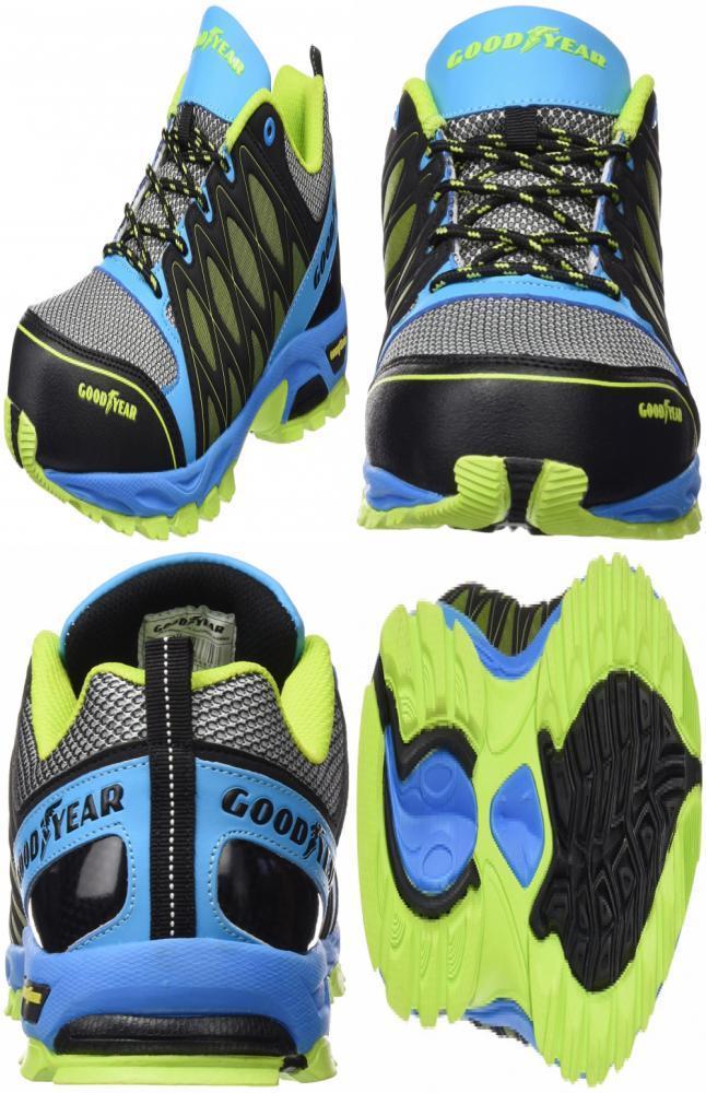 Chaussures De Securite Good Year S1p Pour Hommes - Embout Composite - Resistant A Leau - Bleu