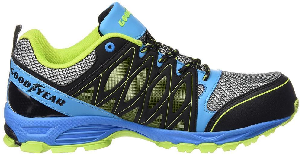 Chaussures De Securite Good Year S1p Pour Hommes - Embout Composite - Resistant A Leau - Bleu