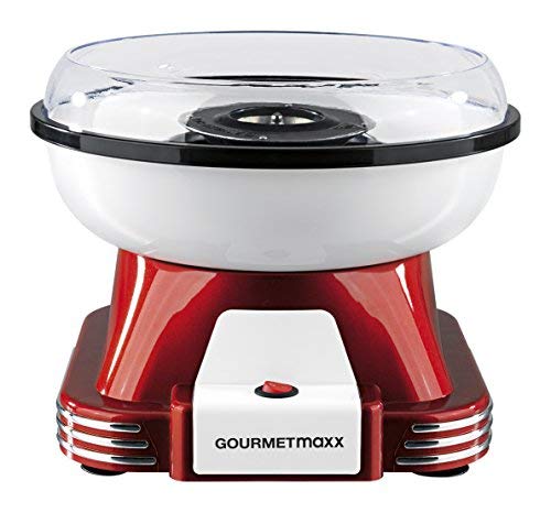 Gourmetmaxx Appareil A Barbe A Papa Fabricant 500w Coton Rouge Candy Blanc