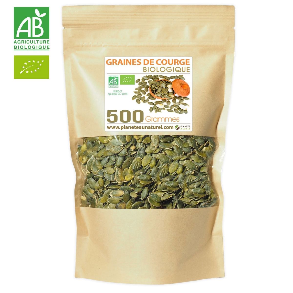 Graines De Courge Bio - 500 G (cucurbita Pepo)
