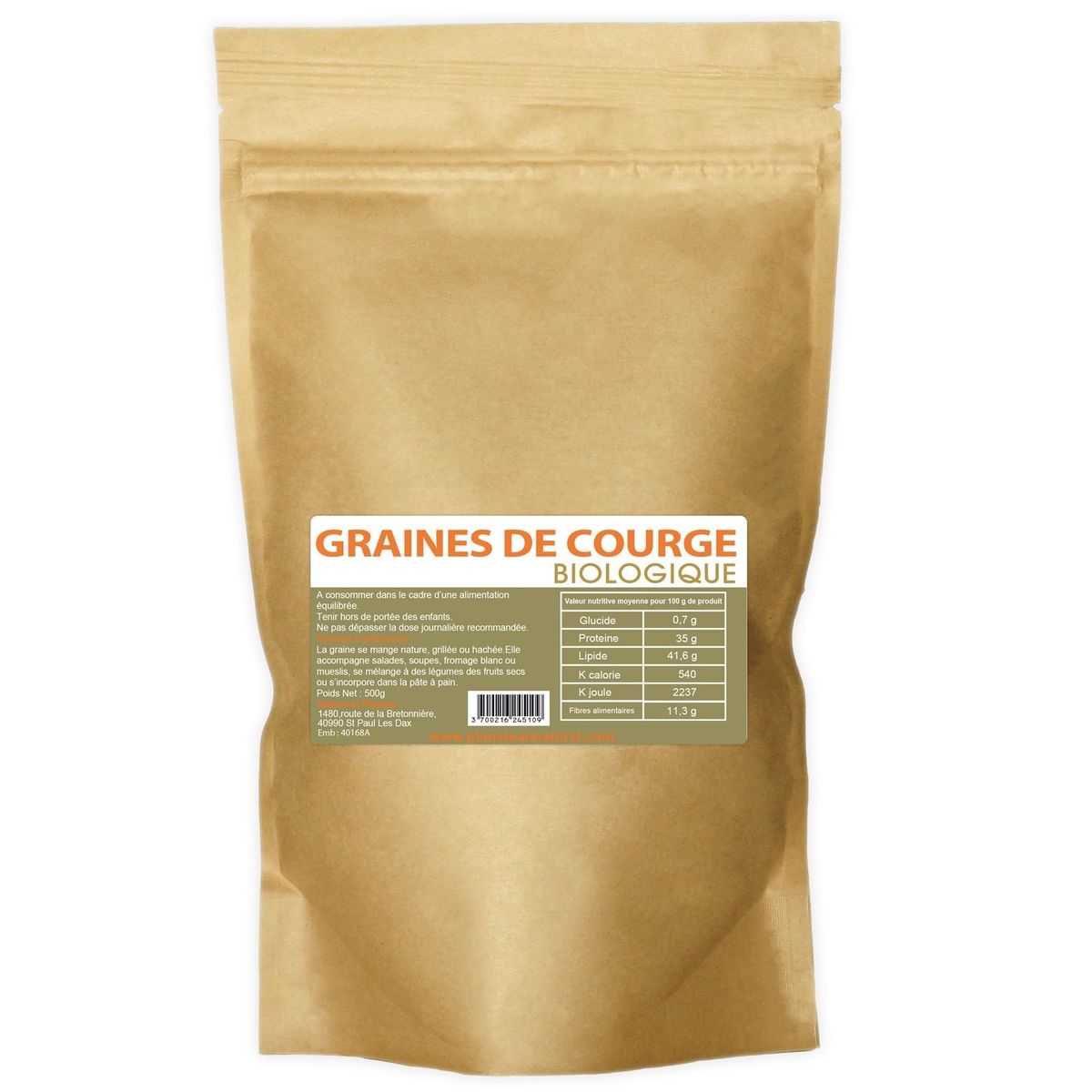 Graines de Courge Bio - 500 g (Cucurbita pepo)