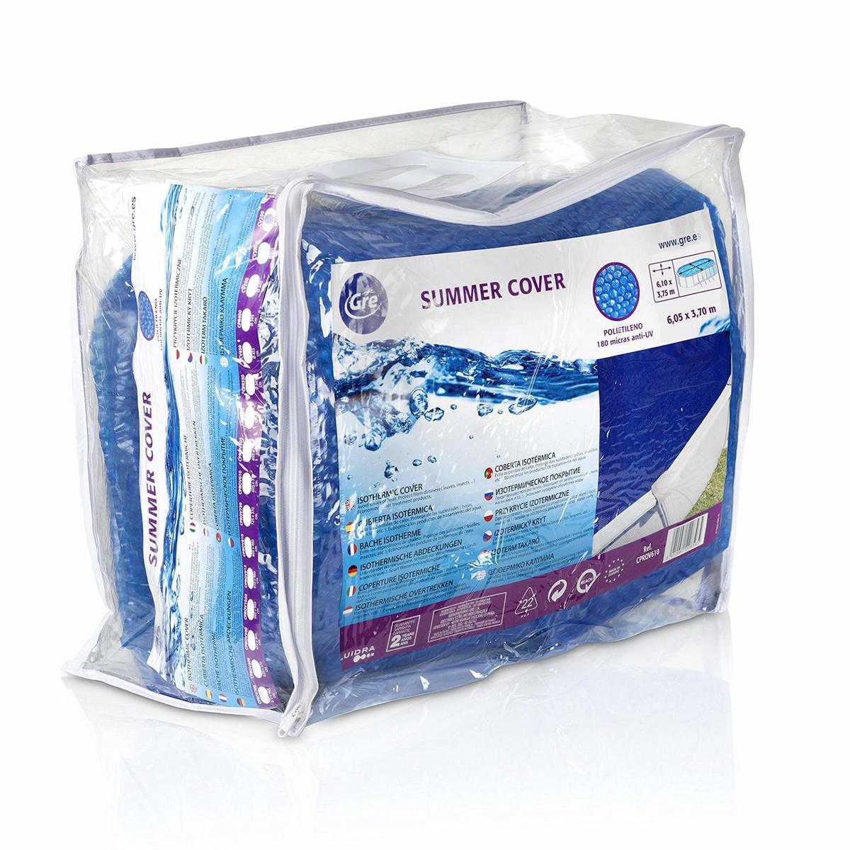 Gre Bache Ete A Bulles Pour Piscine Autoportante 610 X 375 M Epaisseur 018mm