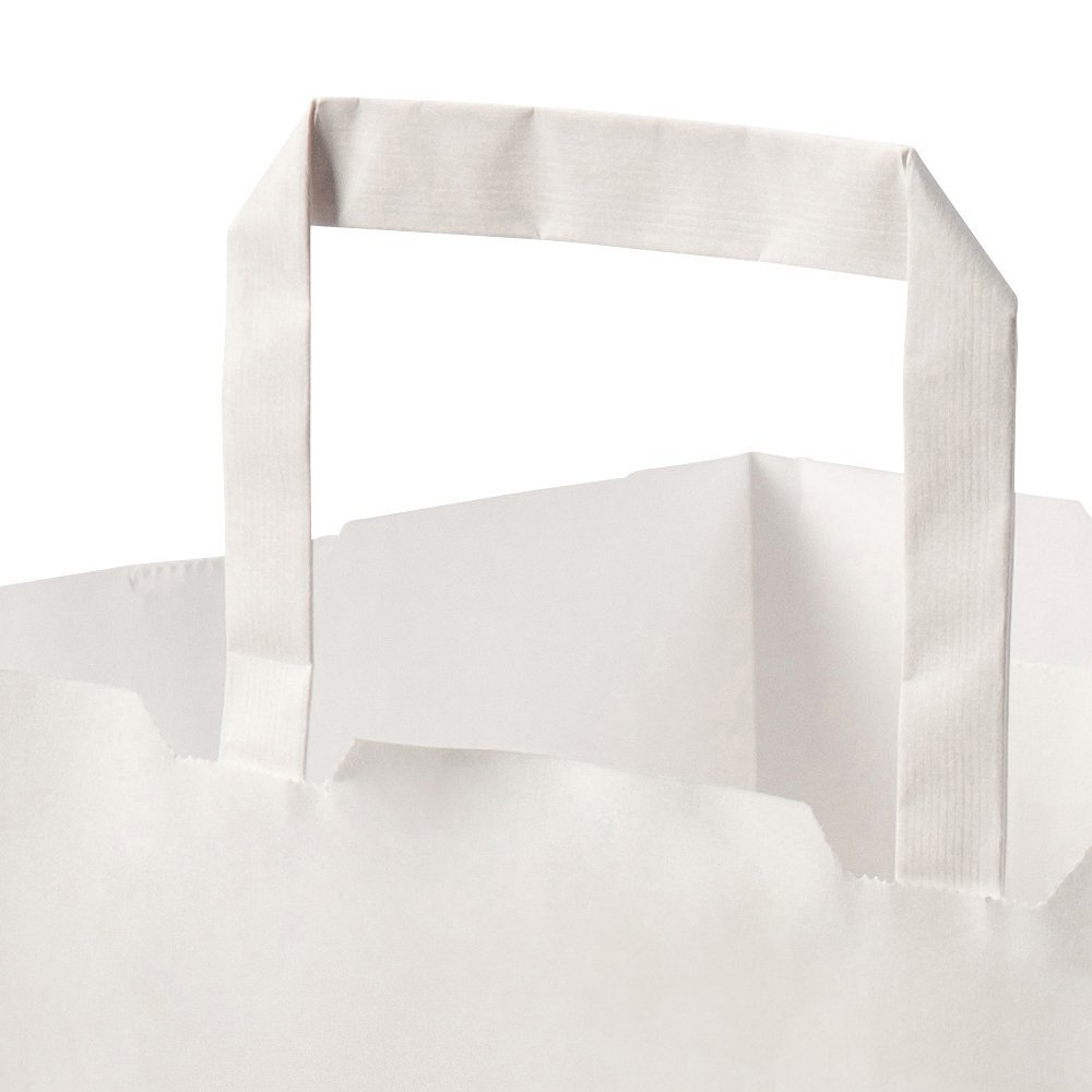 greenbox 250x sacs papier 18x8x22cm 70gsm avec papier recyclable blanc 