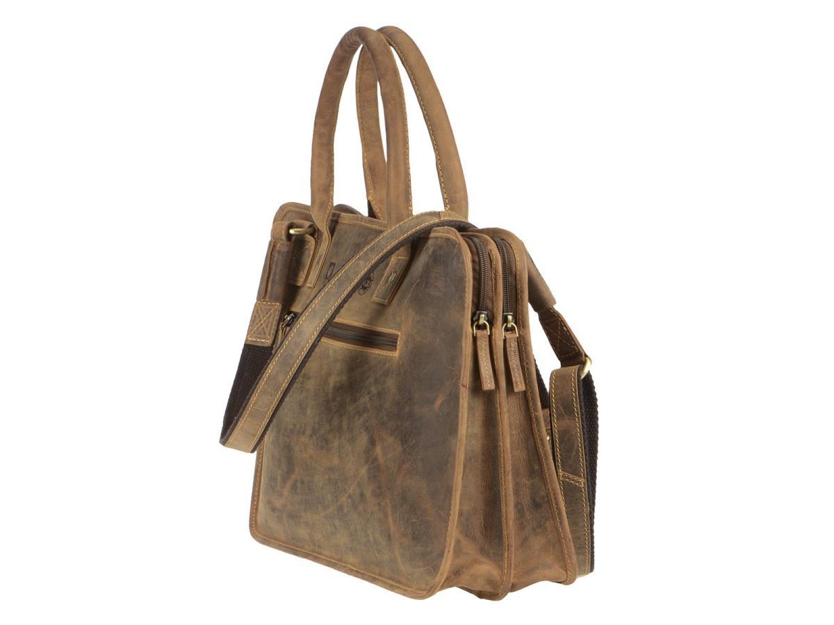 Greenburry Vintage Serviette Cuir 41 Cm Compartiment Laptop Nut Brown