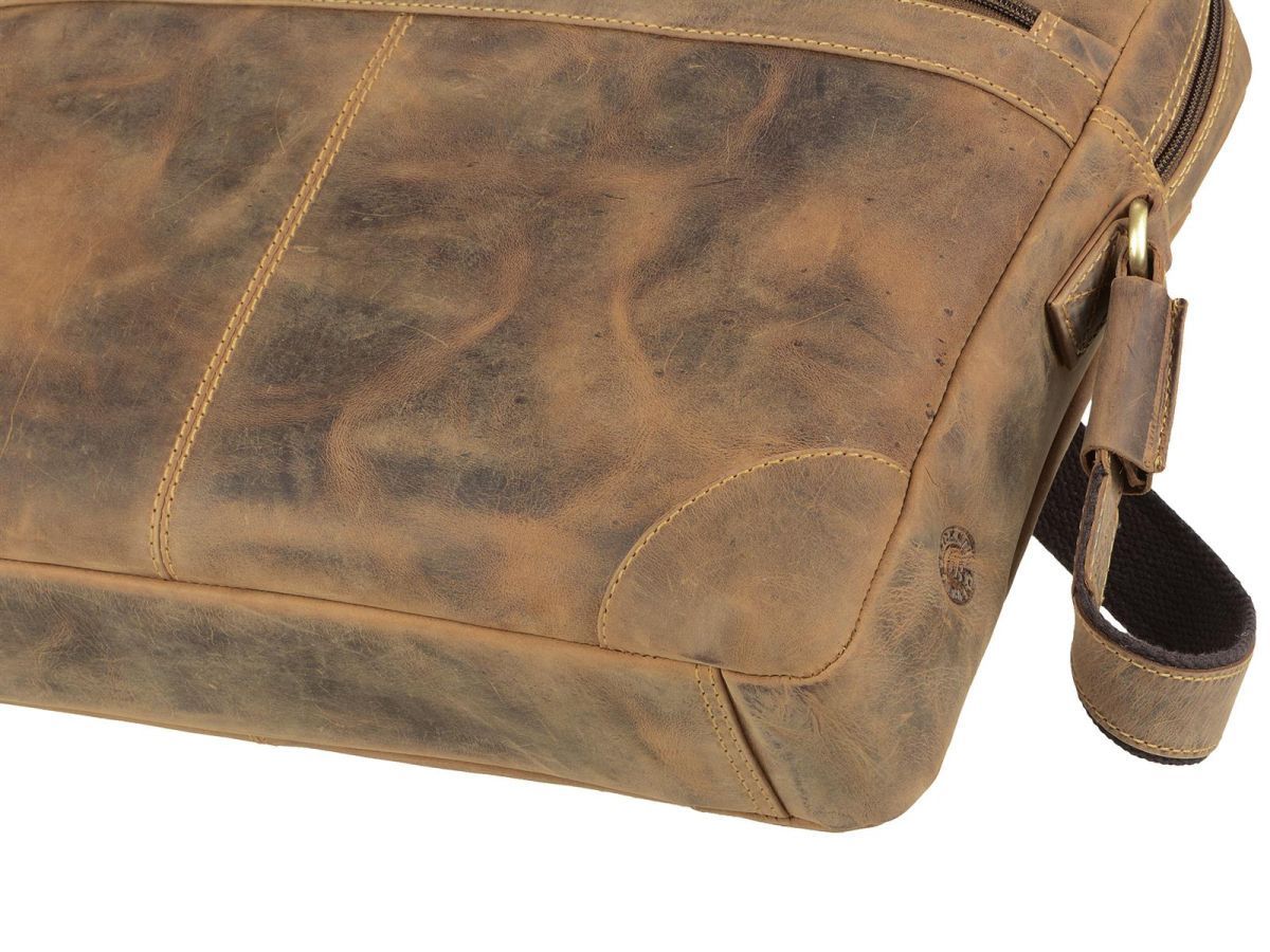 Greenburry Vintage Serviette Cuir 41 Cm Compartiment Laptop Nut Brown