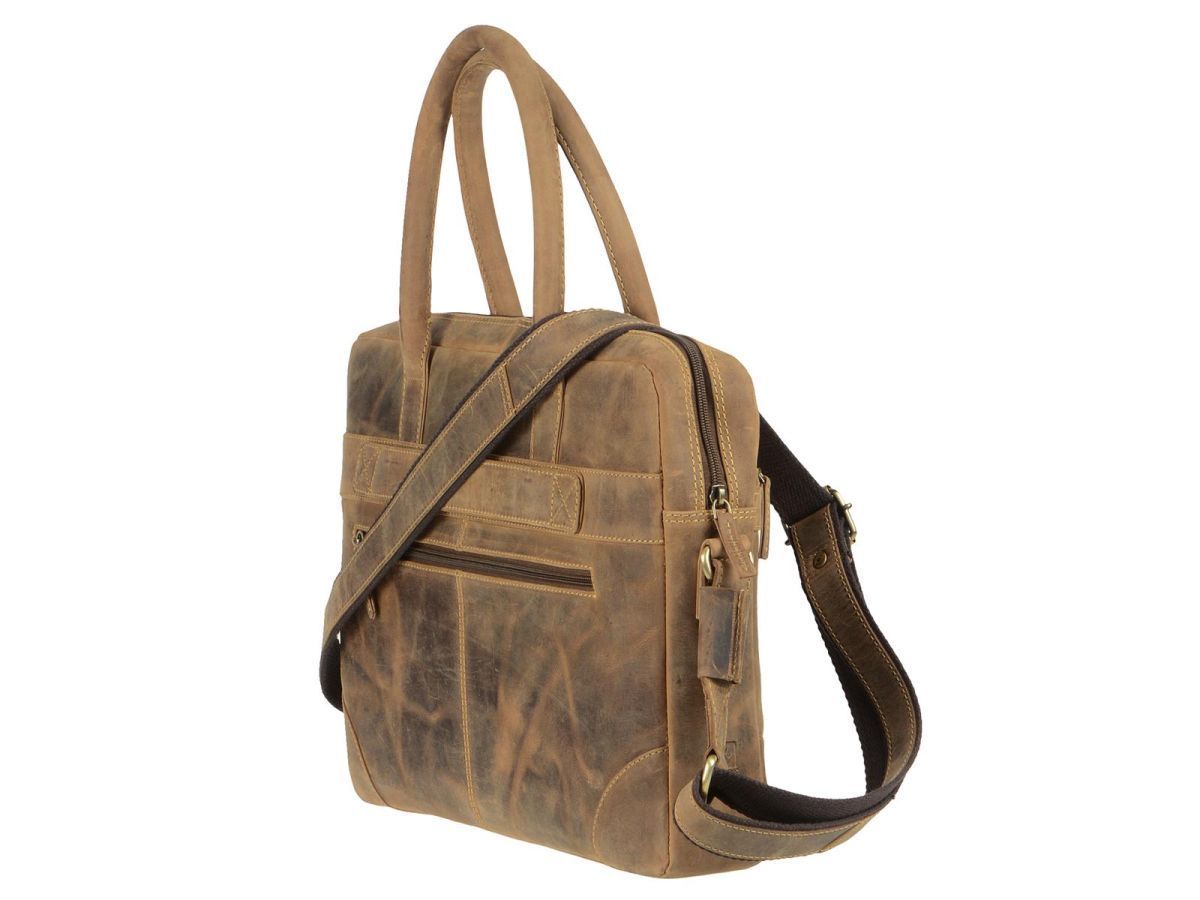 Greenburry Vintage Serviette Cuir 41 Cm Compartiment Laptop Nut Brown